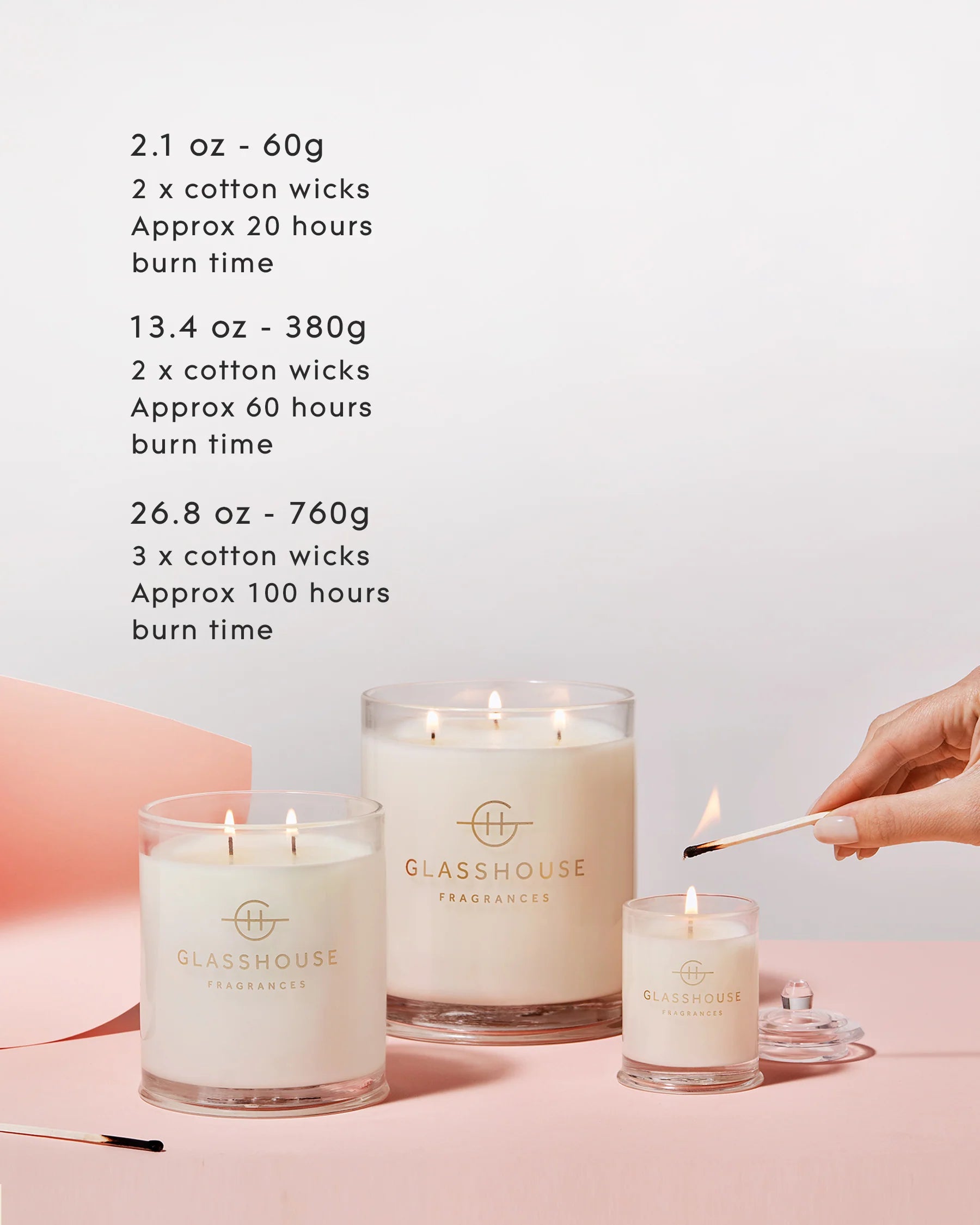 GLASSHOUSE 60g Candle Music City Magic