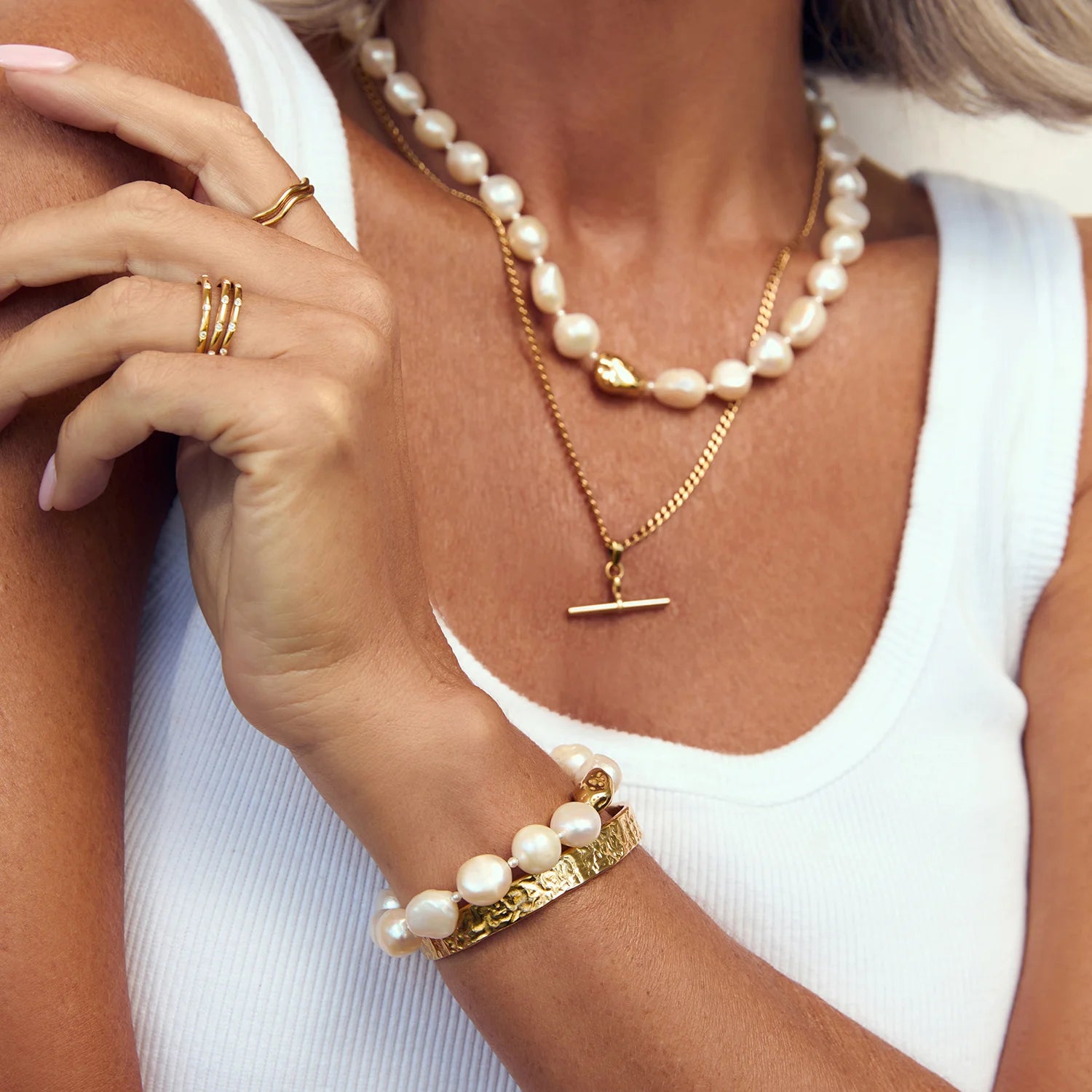 Arms of Eve Hariette Pearl Bracelet