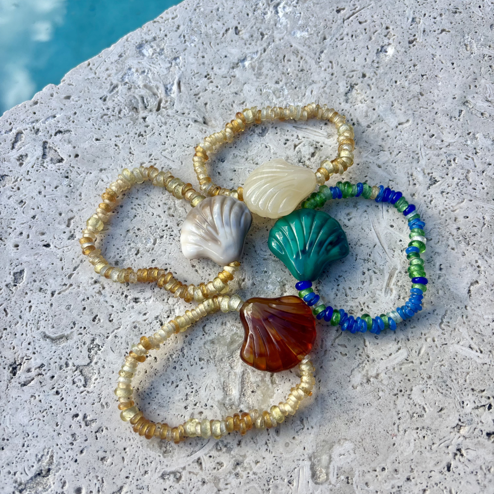 HEI TAI Big Fan Shell Bracelet AMBER