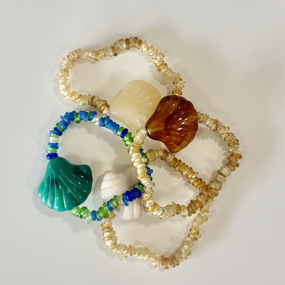 HEI TAI Big Fan Shell Bracelet AMBER