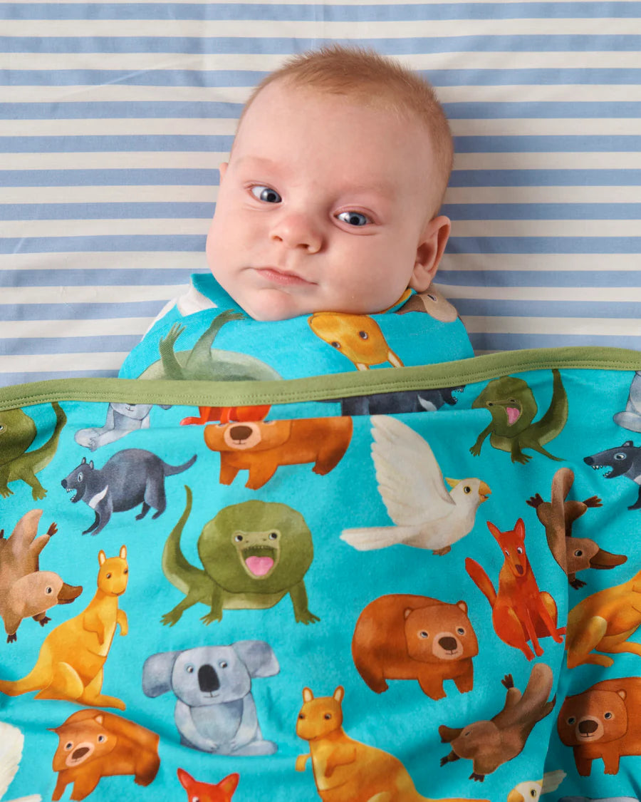 KIP & CO Snuggle Blanket HOME AMONG THE GUM TREES
