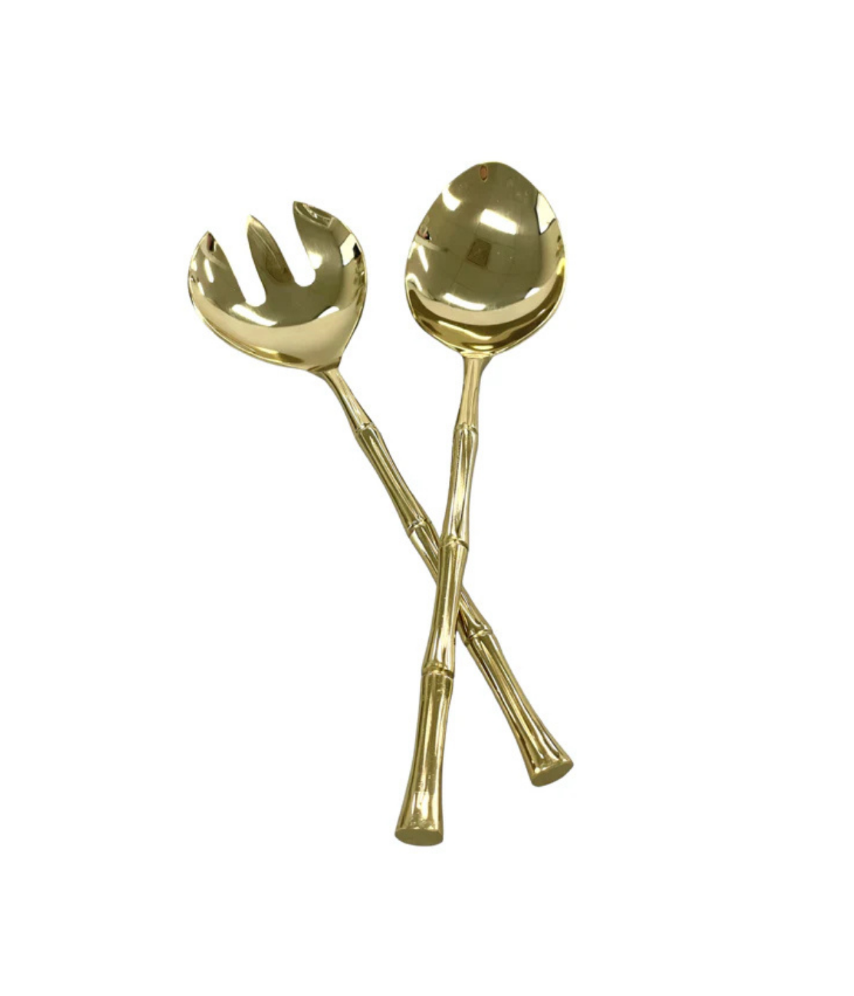 FLAIR Bamboo Salad Servers GOLD