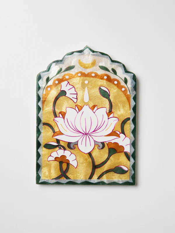 JONES & CO Fleur Lotus Wall Art YELLOW
