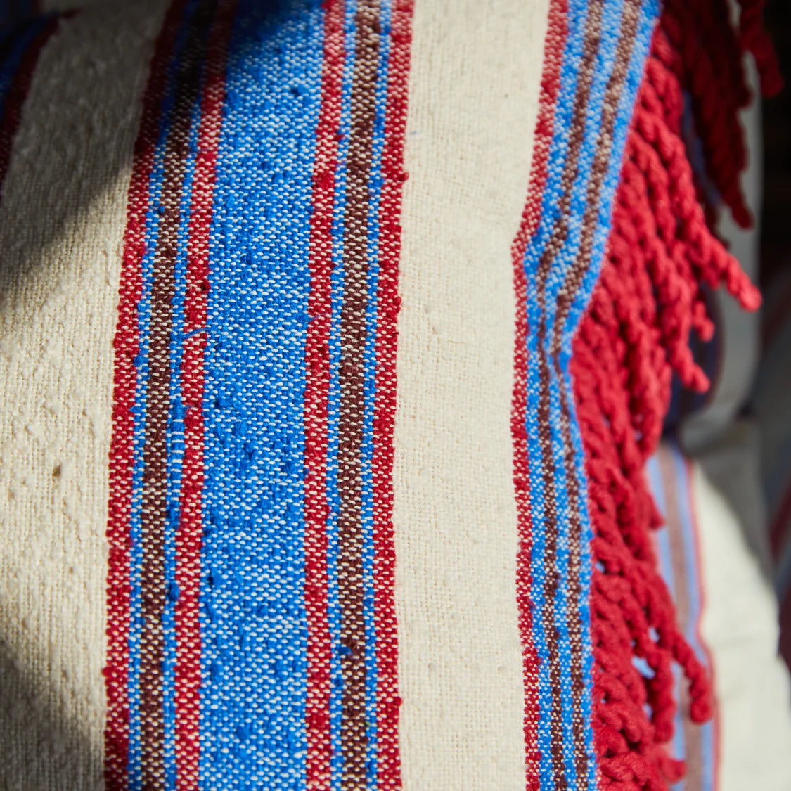 SAGE X CLARE Selene Woven Cushion Azure