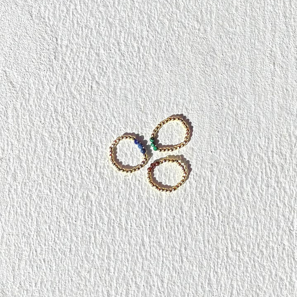 HEI TAI Gold Juju Ring GARNET