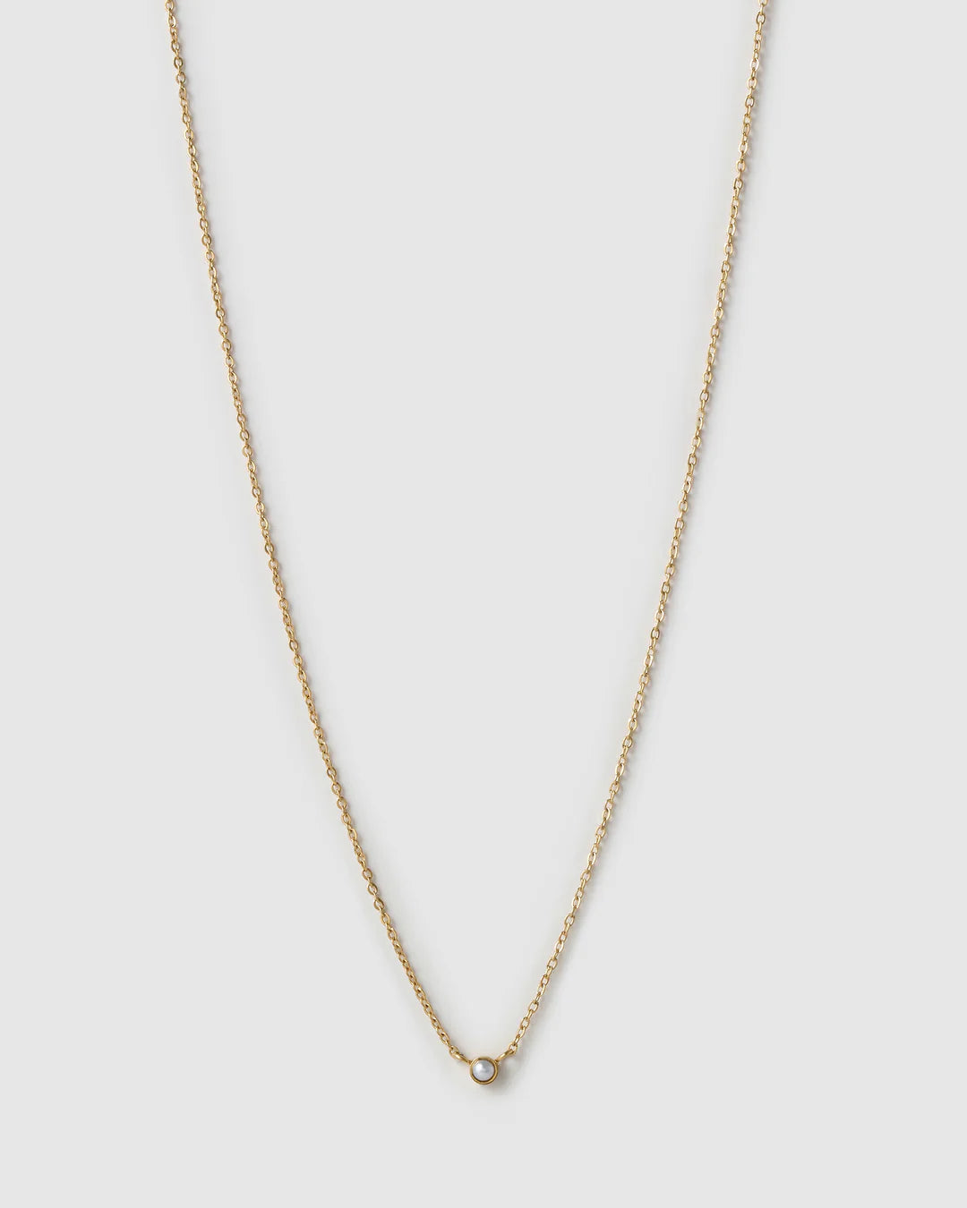 Arms of Eve Mini Birthstone Necklace PEARL
