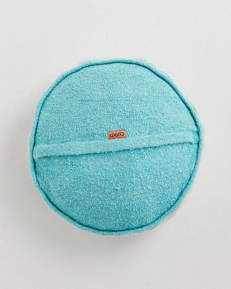 KIP & CO Boucle Cushion Round OCEANIC