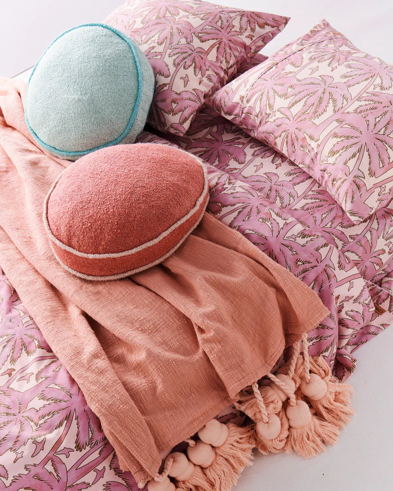 KIP & CO Boucle Cushion Round OCEANIC