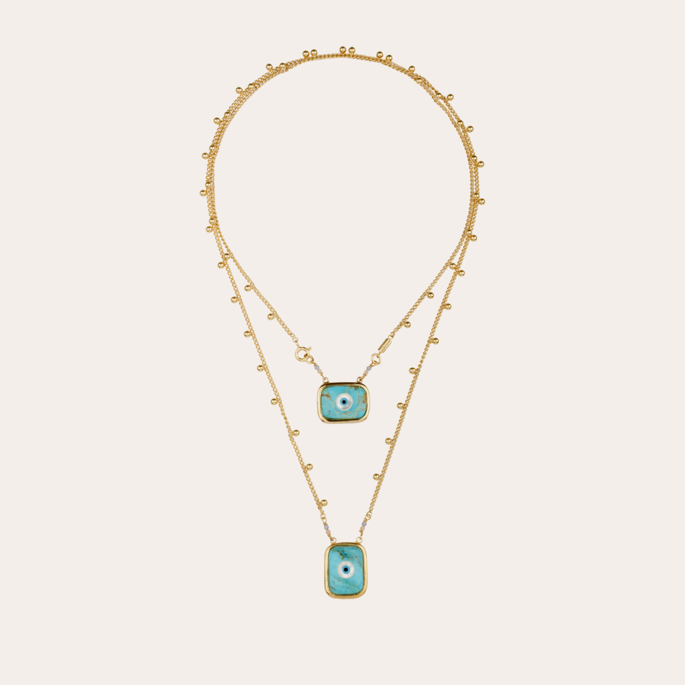 GAS BIJOUX Scapulaire Necklace GREEK EYE