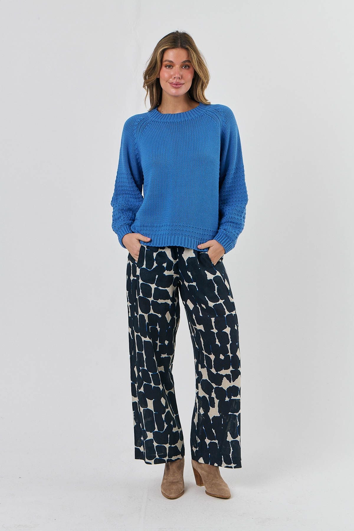 NATURALS Knit Jumper BLUEBIRD