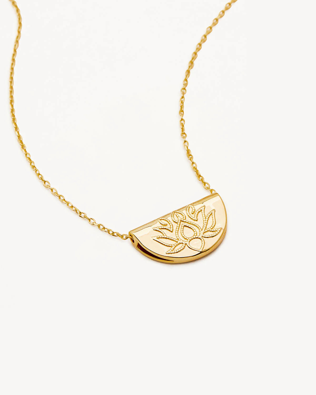 By Charlotte Lotus Short Necklace GOLD