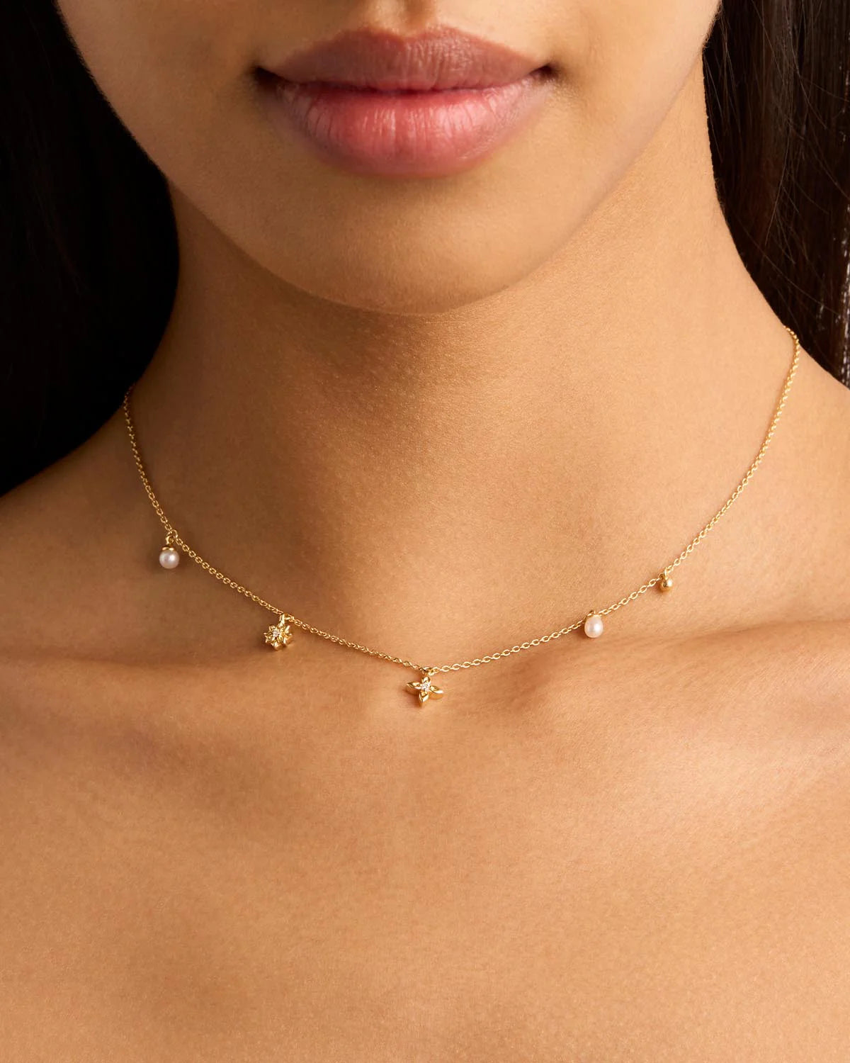 By Charlotte Live in Peace Choker GOLD