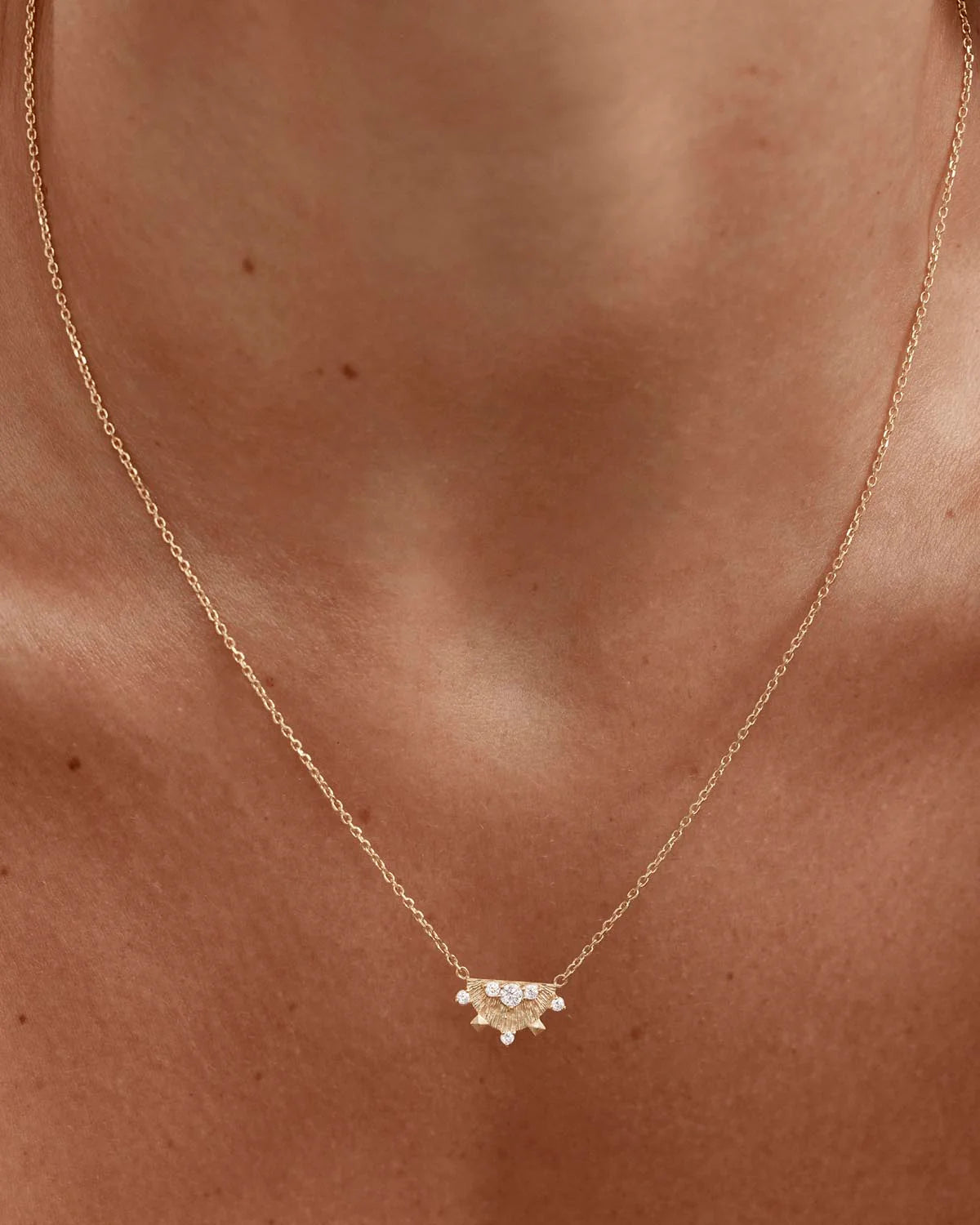 By Charlotte Lotus Rain Necklace GOLD