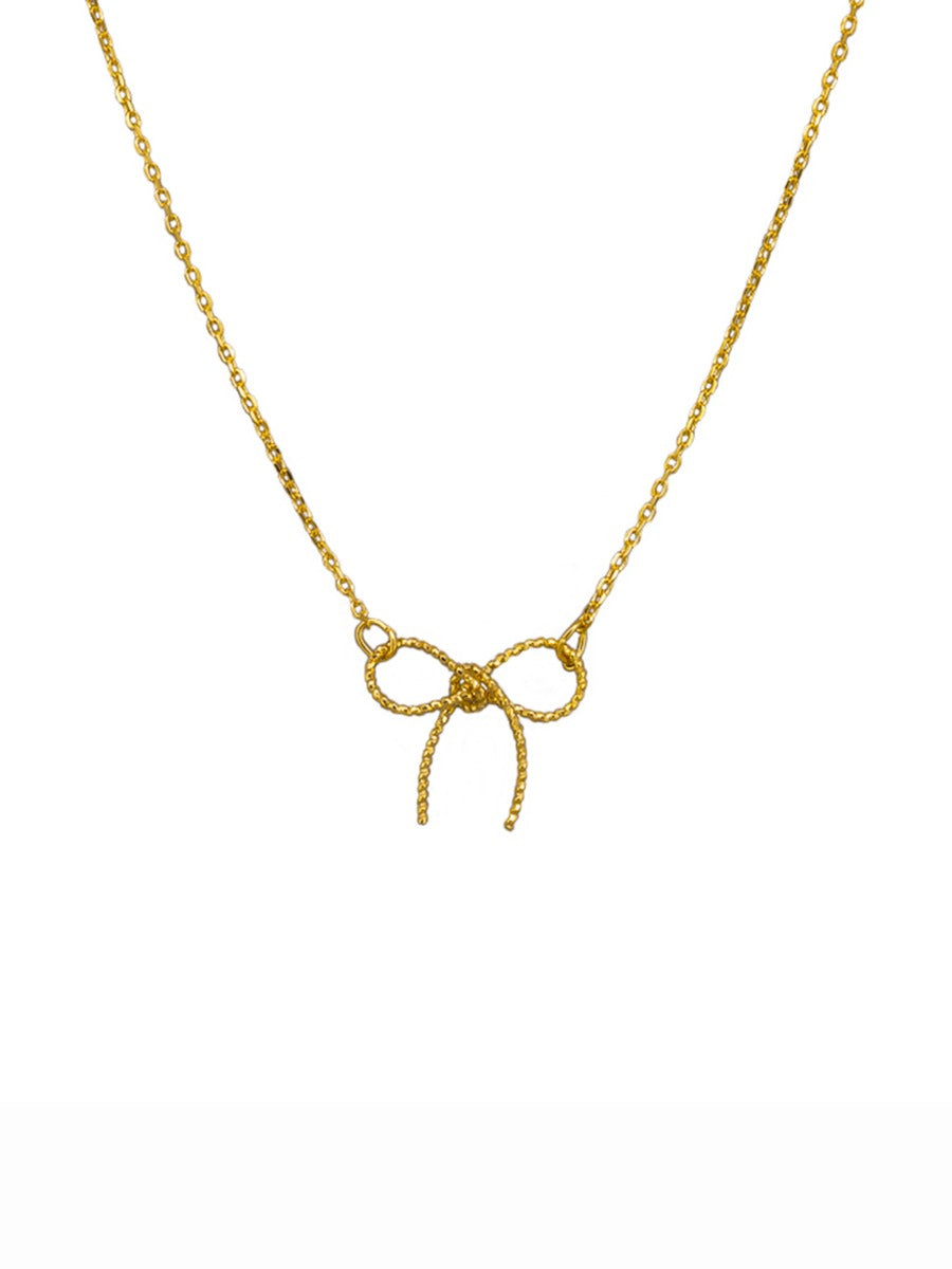 Florence Bow Necklace GOLD