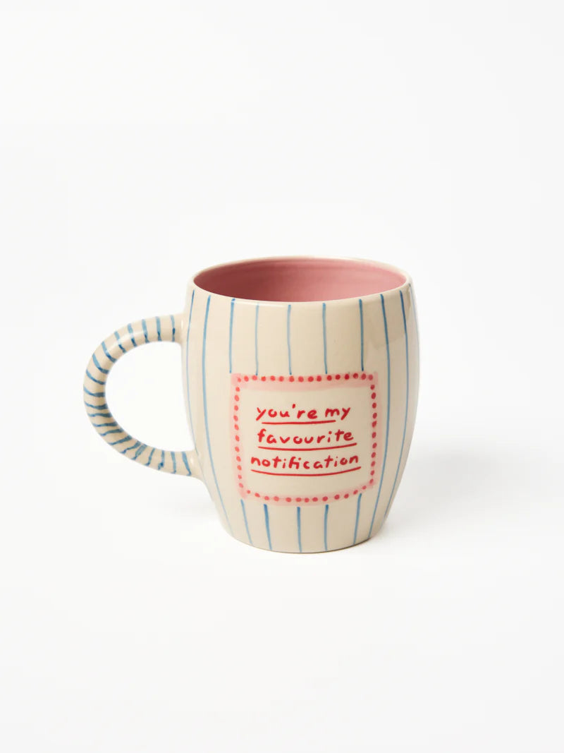 JONES & CO Love Notes Mug NOTIFICATION
