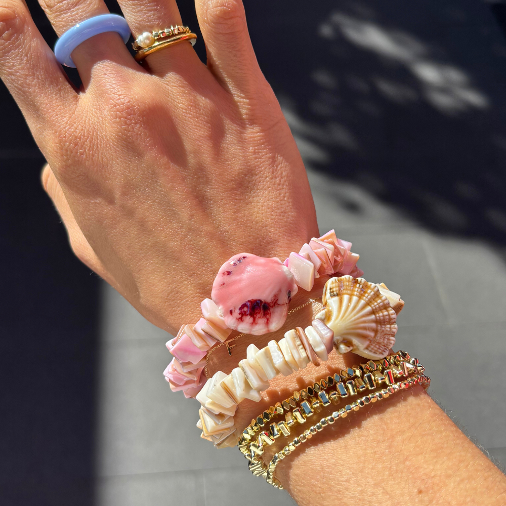 HEI TAI Pantai Bracelet FAN SHELL PINK