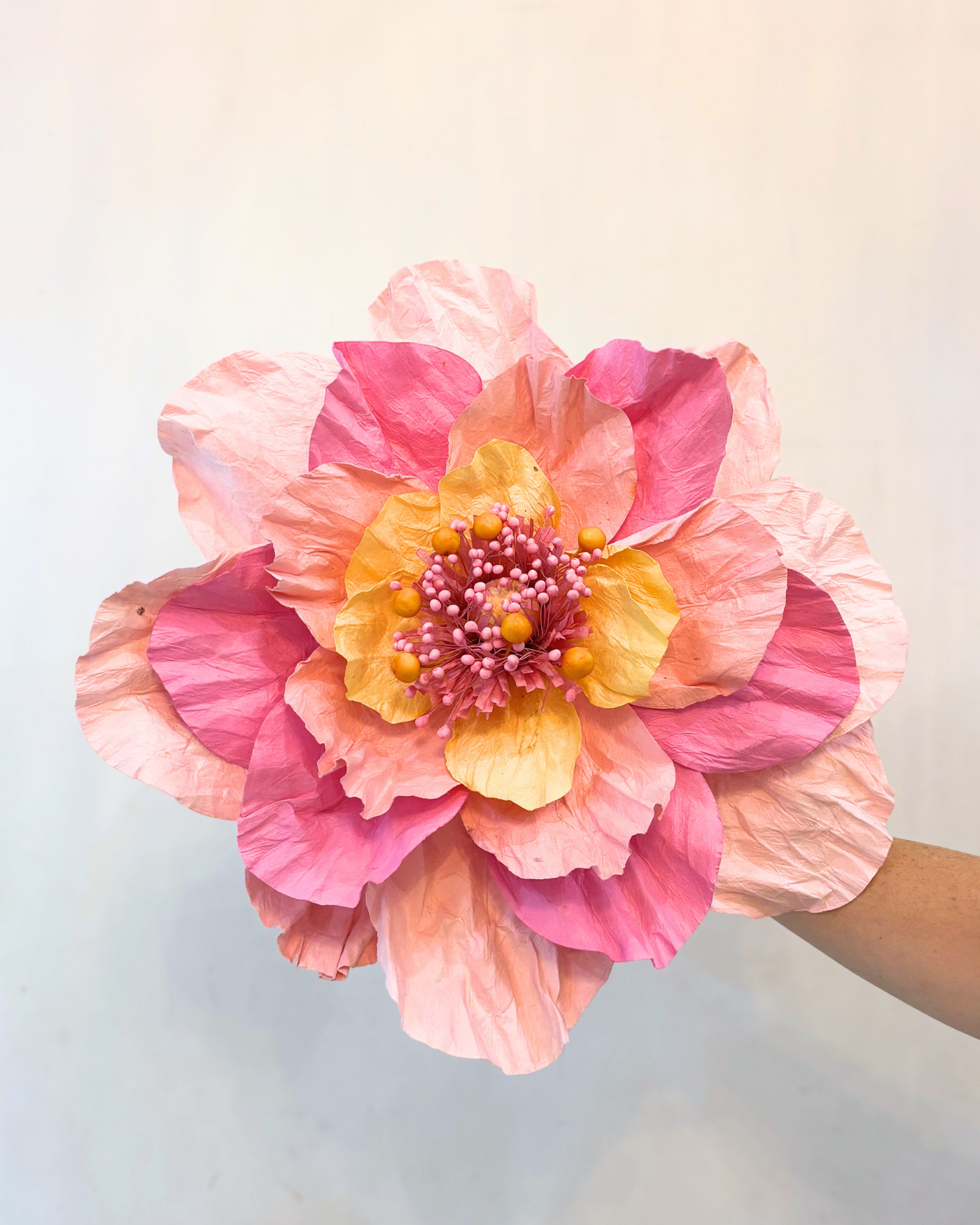 POPPY Paper Flower PEACH PINK