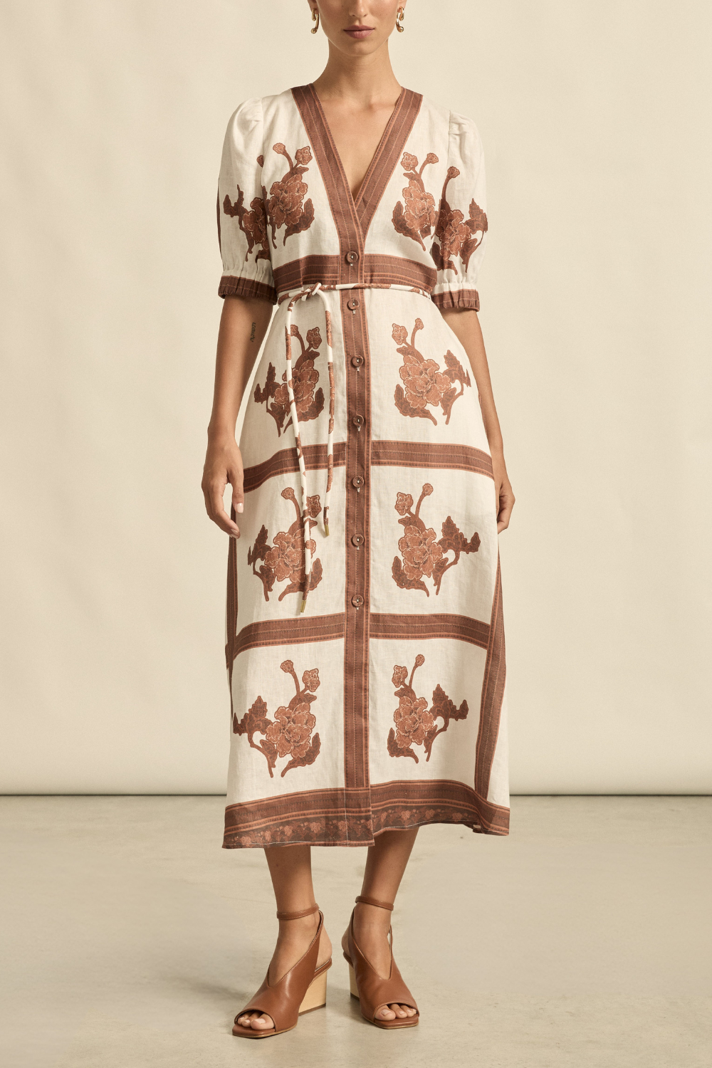 ZOE KRATZMANN Portrait Dress COFFEE COLLAGE