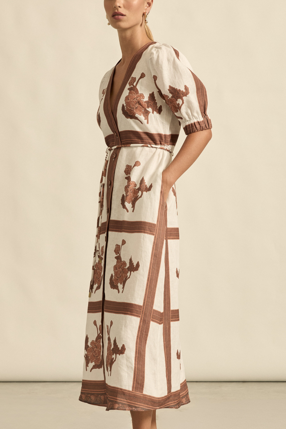 ZOE KRATZMANN Portrait Dress COFFEE COLLAGE