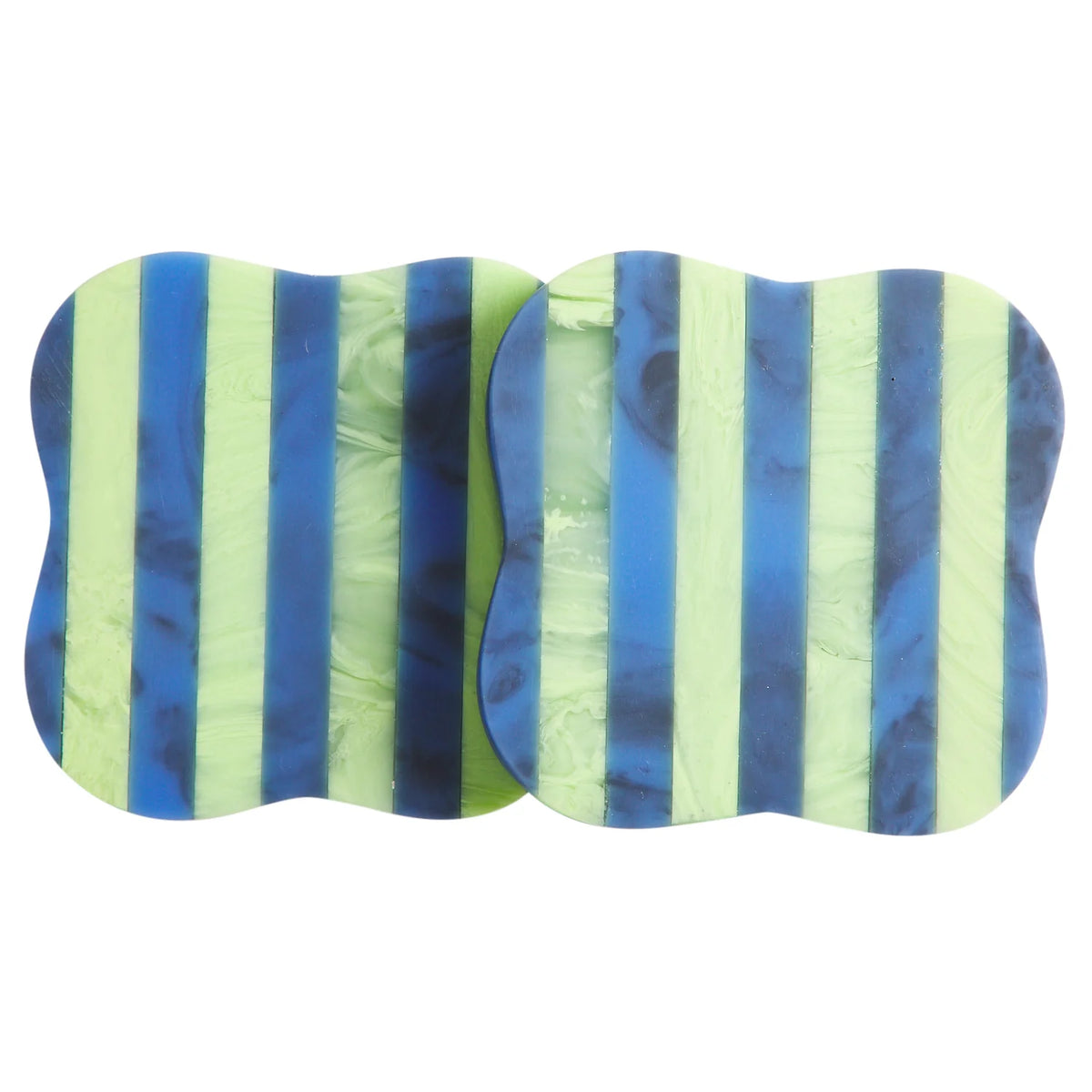 SAGE X CLARE Noellyn Resin Coasters S/2 AZURE