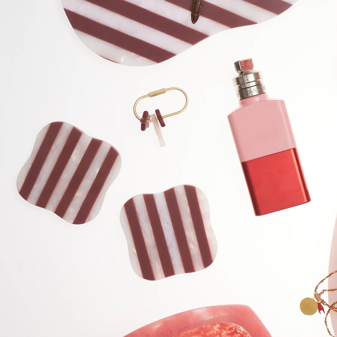 SAGE X CLARE Noellyn Resin Coasters S/2 LILAC