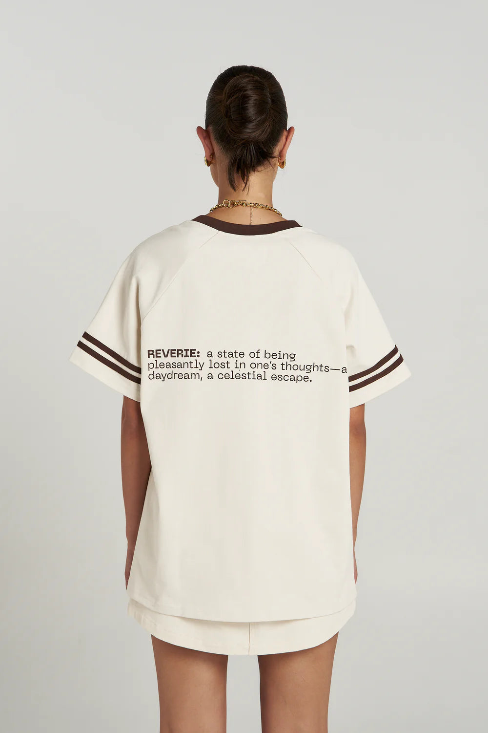 SUMMI SUMMI Reverie V Neck VANILLA/ESPRESSO
