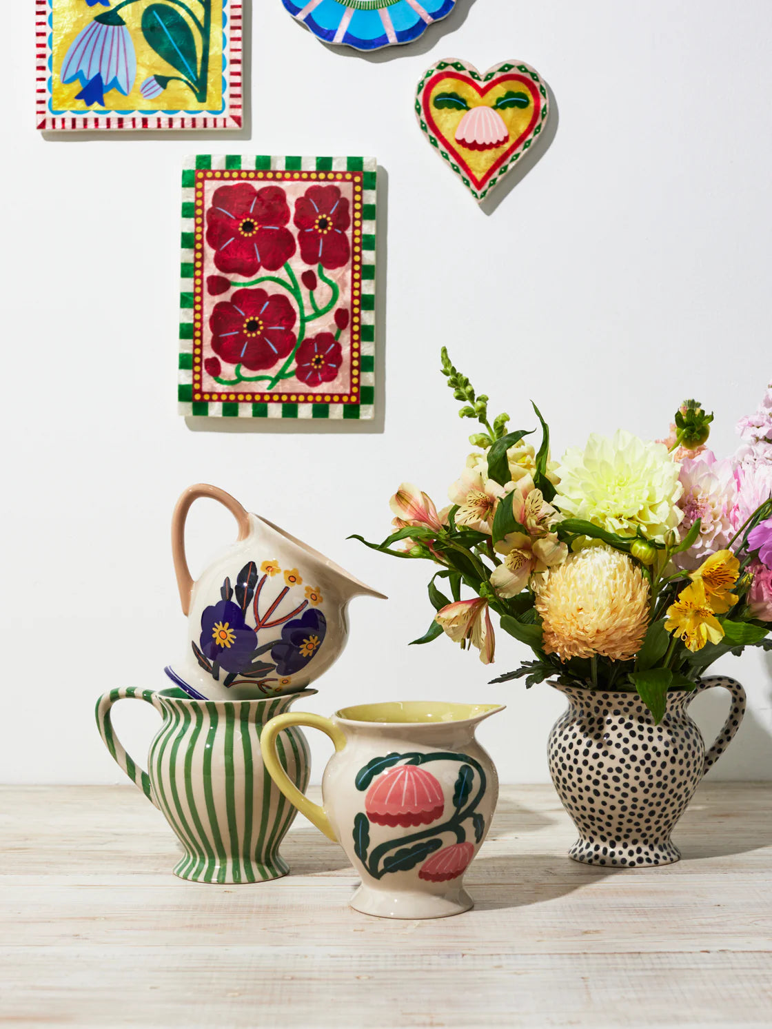 JONES & CO Pitcher PINK BLOOM