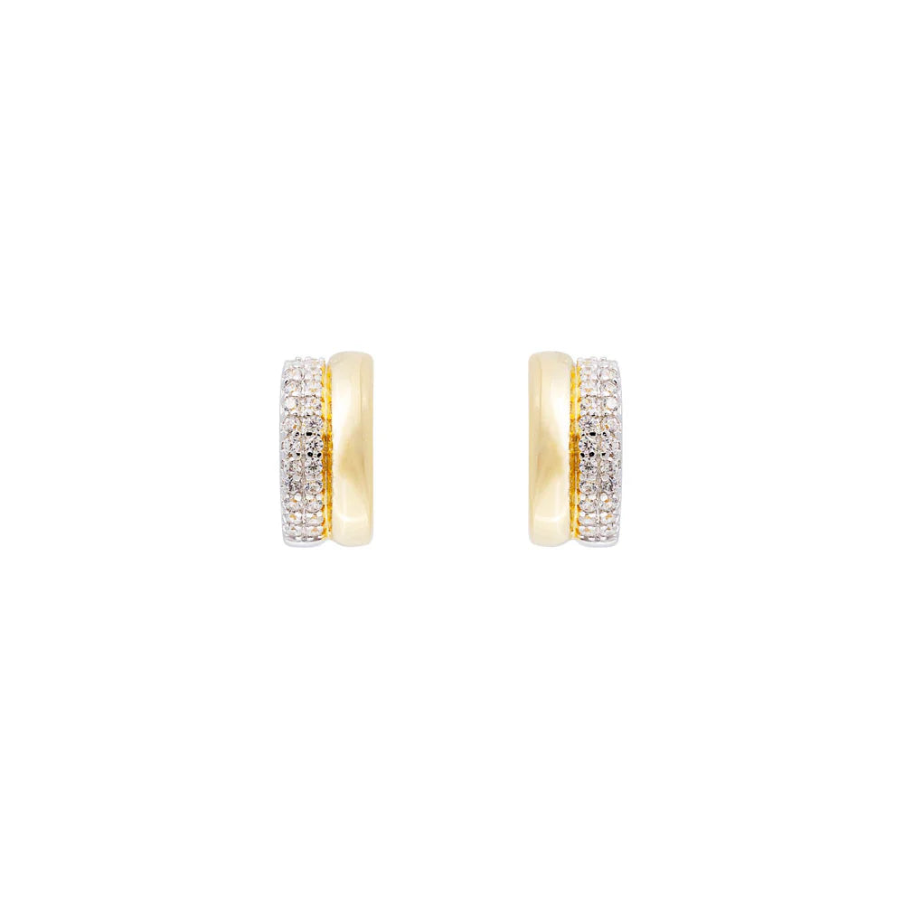 FAIRLEY Two Tone Pave Huggies