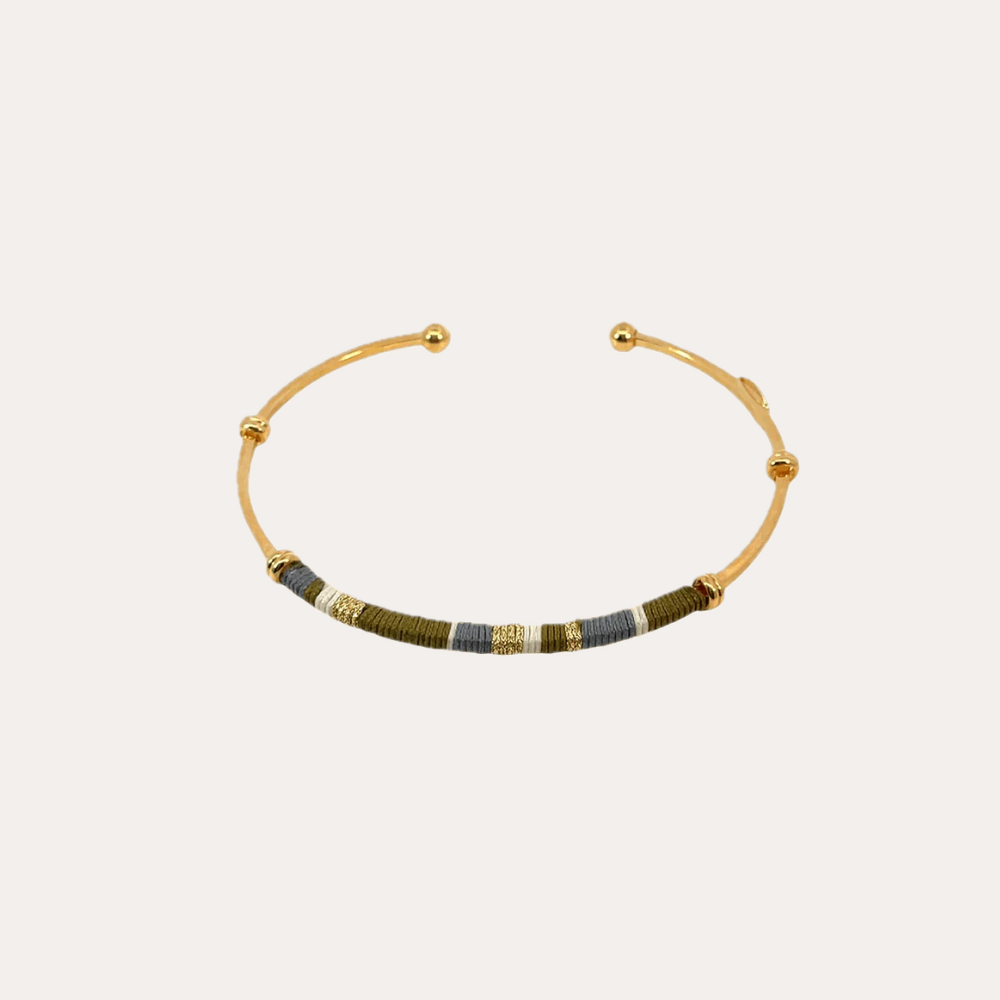 GAS BIJOUX Zanzibar Cuff Khaki Stripe