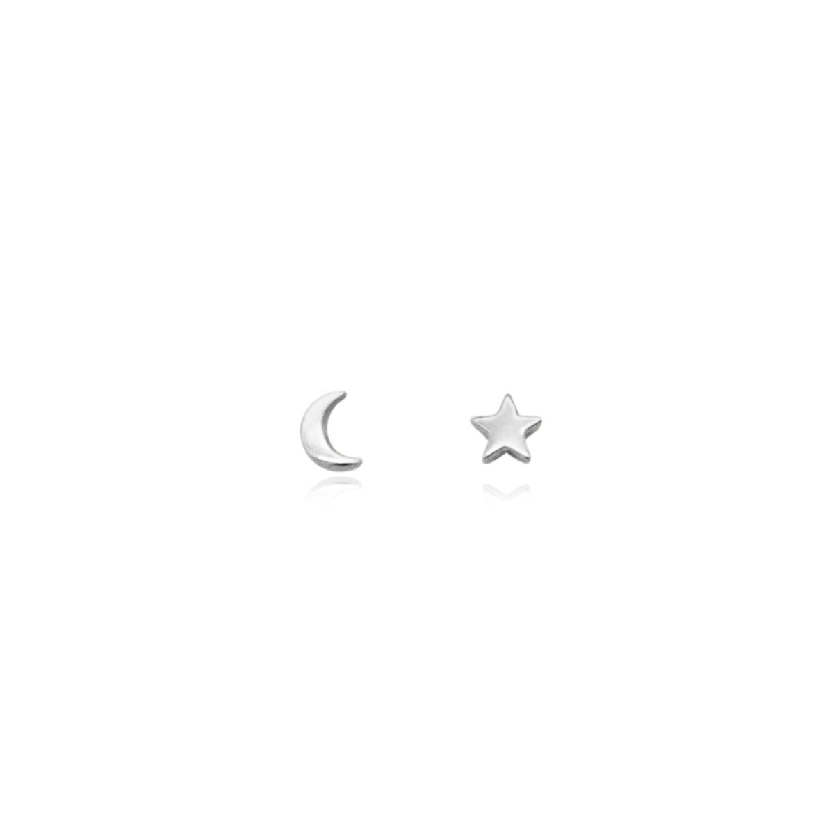 LT - Star Moon Stud - SILVER