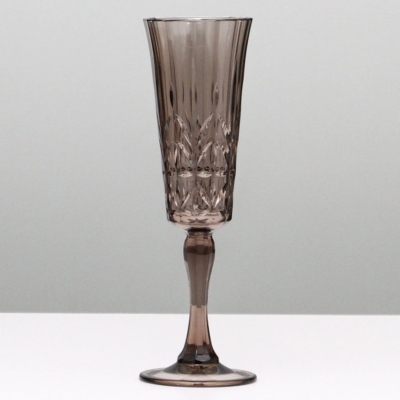INDIGO LOVE Pavilion Acrylic Champagne Flute SMOKE