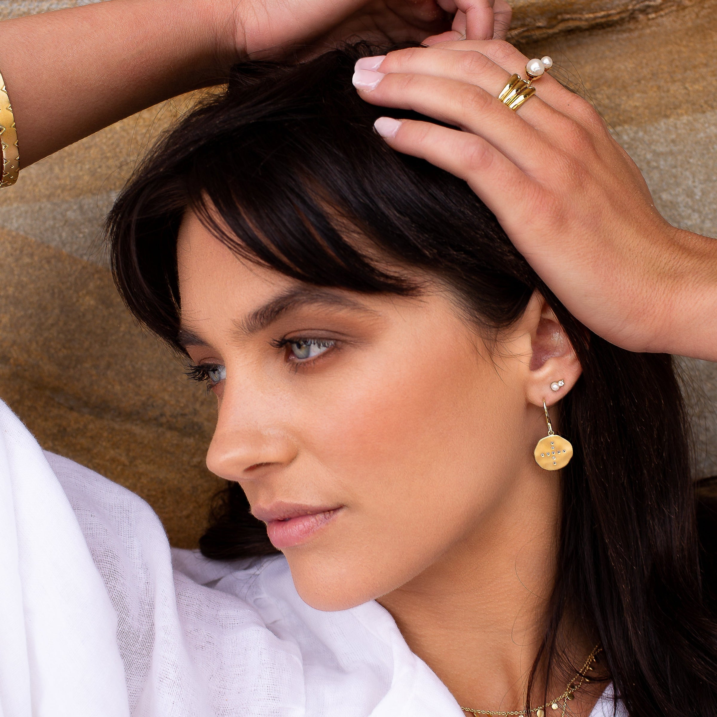 MURKANI Halcyon Small Hook Earrings GOLD