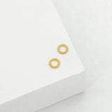 LT Beaded Circle Stud GOLD