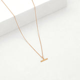 LINDA TAHIJA Mini T-Bar Necklace GOLD