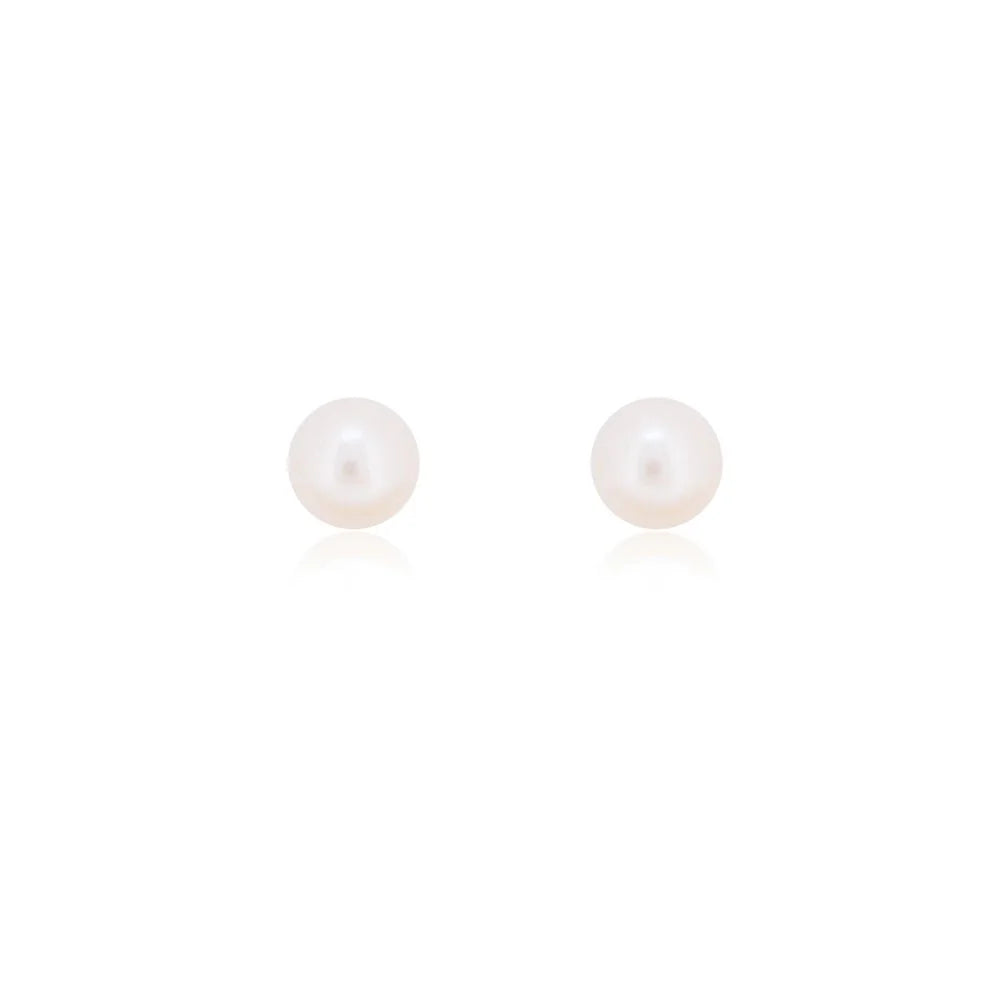 LT Freshwater Pearl Stud  4mm SILVER