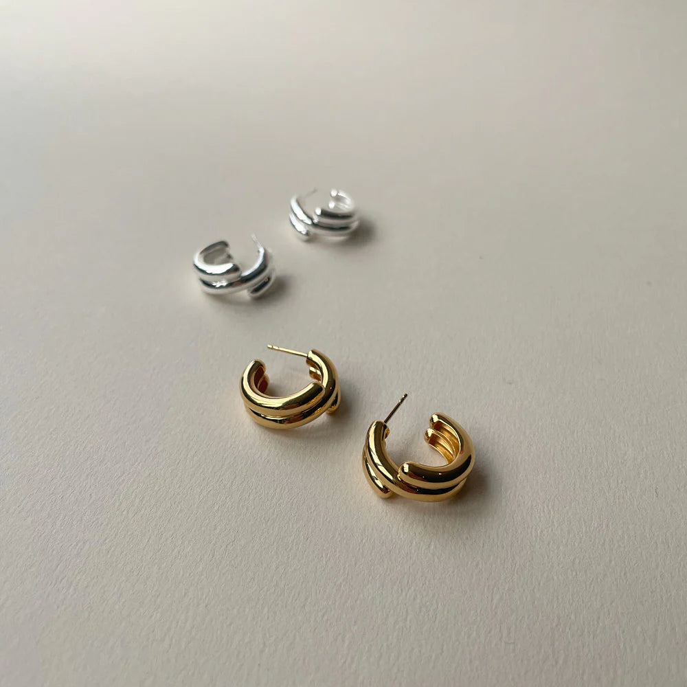 LINDA TAHIJA Coil Hoops GOLD