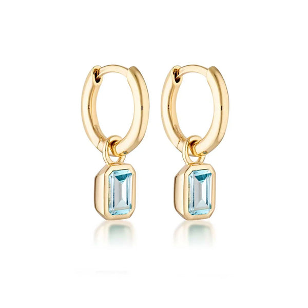 LINDA TAHIJA Gemme Huggies Blue Topaz GOLD