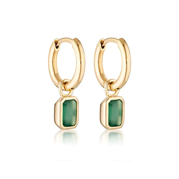 LINDA Gemme Huggies Green Onyx GOLD