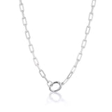 LINDA TAHIJA Paperclip Necklace SILVER