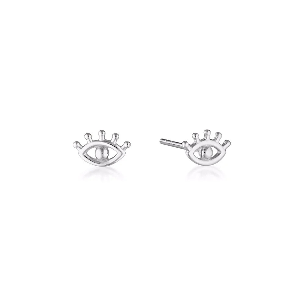 LINDA TAHIJA Evil Eye Stud - SILVER