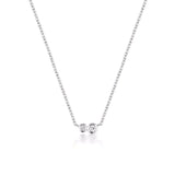 LINDA TAHIJA Duo Necklace White Topaz SILVER