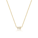 LINDA TAHIJA Duo Necklace White Topaz GOLD