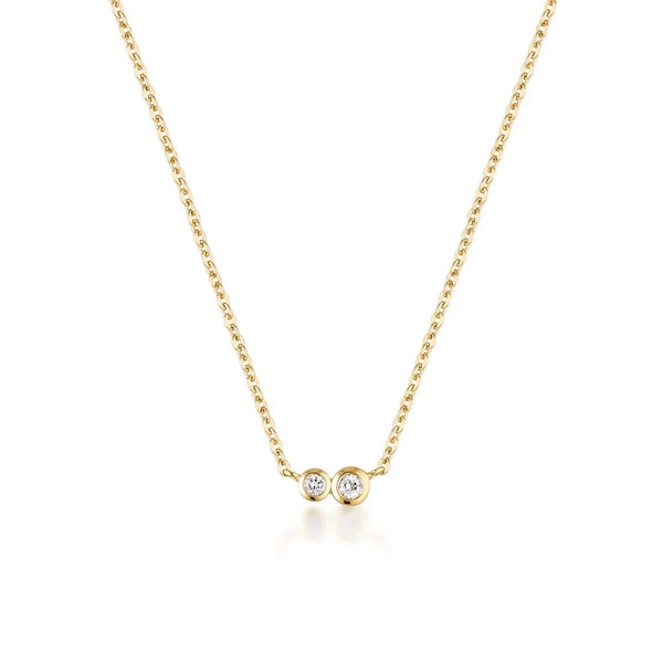 LINDA TAHIJA Duo Necklace White Topaz GOLD