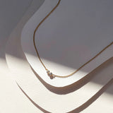 LINDA TAHIJA Duo Necklace White Topaz GOLD