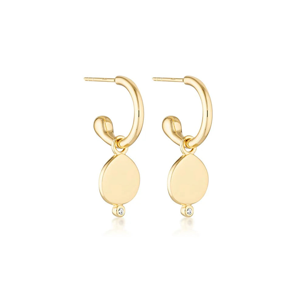 LINDA Field Hoop Earrings GOLD