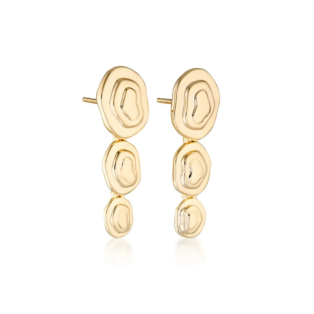 LINDA TAHIJA Contour Drop Earrings GOLD