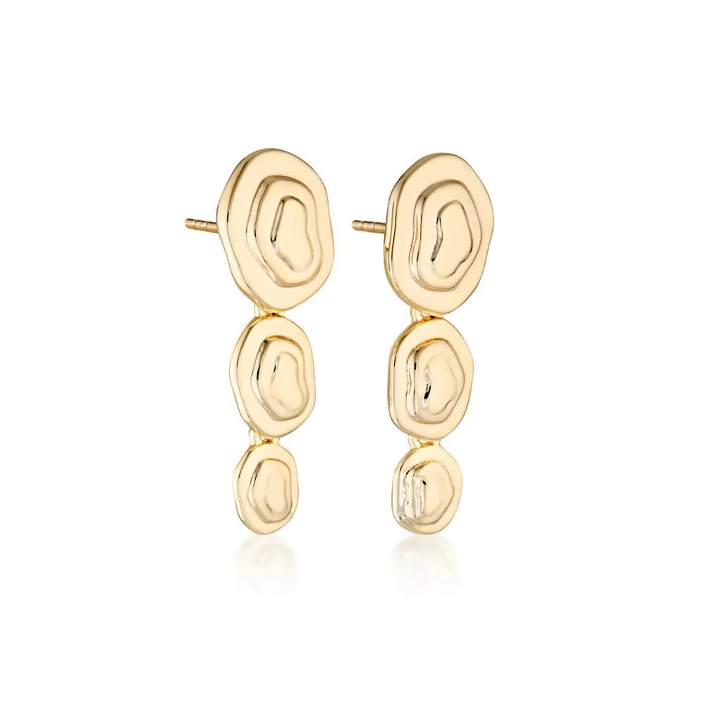 LT Contour Drop Earrings GOLD