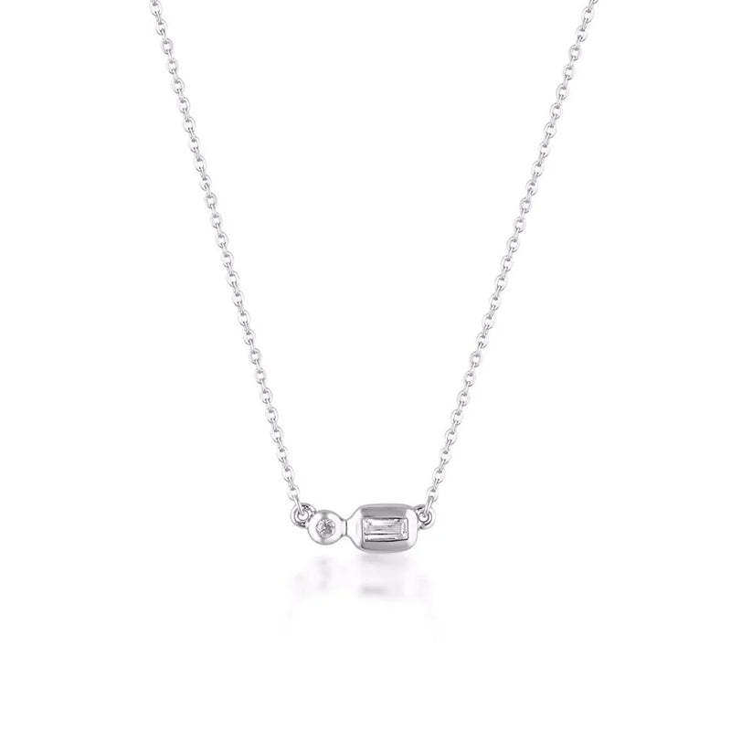 LINDA TAHIJA Form Necklace White Topaz SILVER