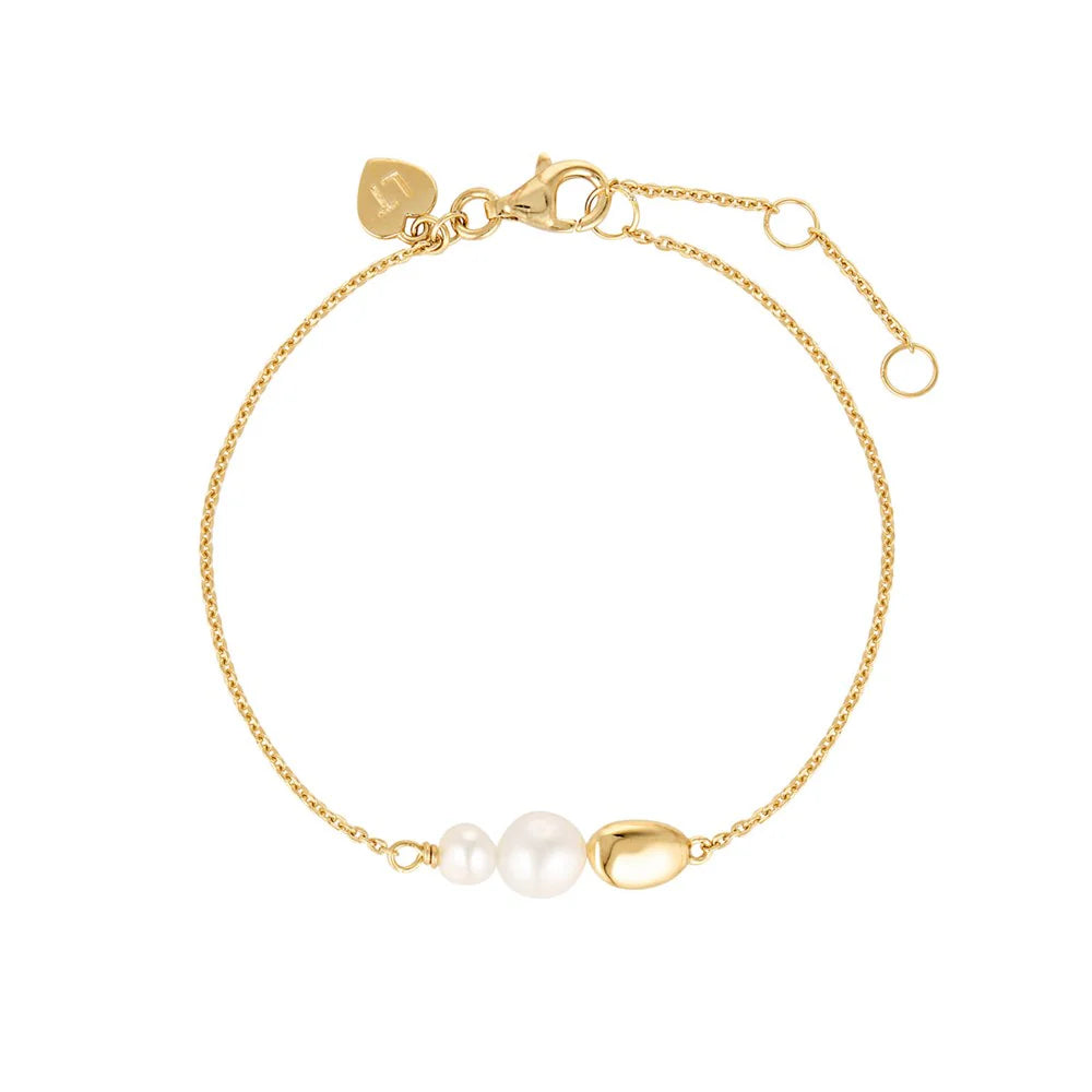 LINDA Brook Pearl Bracelet GOLD