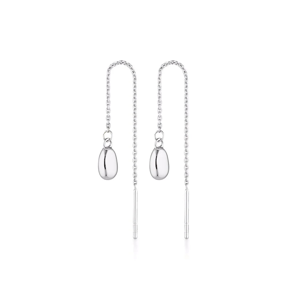 LINDA Brook Thread Earrings SILVER